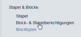 Block und Stapel Berechtigungen